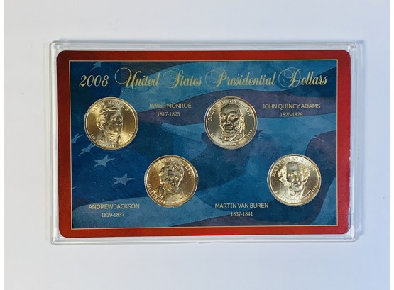 2008 Presidential Golden Dollar Mint Year 4 Coin Set In Case And Display Box (uncirculated)