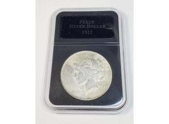 1922 Silver Peace Dollar In Slab Case