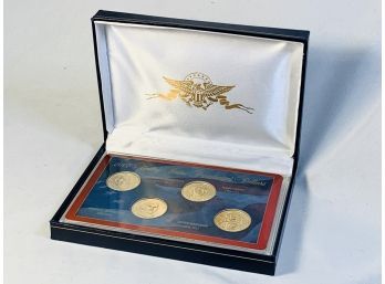 2007 Presidential Golden Dollar Mint Year 4 Coin Set In Case And Display Box(uncirculated)