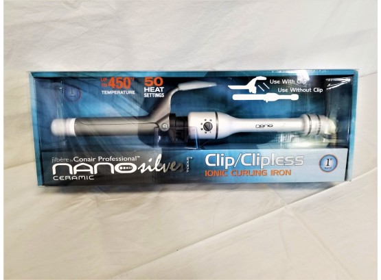 Jilbere By Conair Professional Nano Silver Ionic Curling Iron With  1' Barrel NEW
