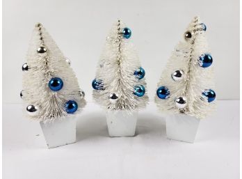Vintage 1950s  Bottle Brush Mantel Christmas Trees '12