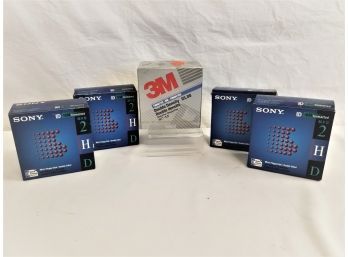 5 Boxed Sony And 3M Double Sided, IBM Formatted Floppy Disks