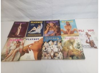 Nine Vintage 1970'S Playboy Magazines