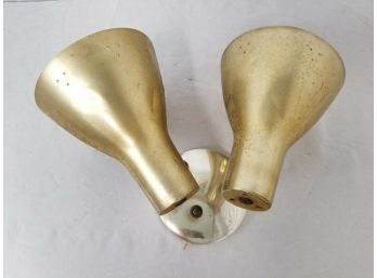 Vintage MCM Atomic Double Cone Wall Sconce