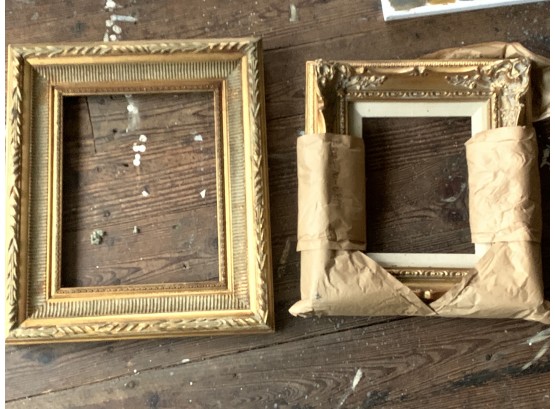 Two Carved Gilt Wooden Frames (One Still In Package)