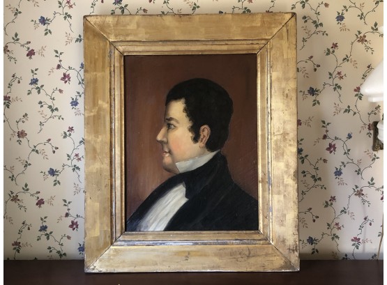 Original Side Profile Portrait Painting Of A Man