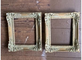 Pair Of Carved Gilt Wooden Frames 12.5' X 11.5'