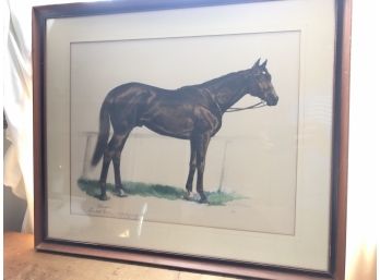 Limited Edition Signed Watercolor Of Horse