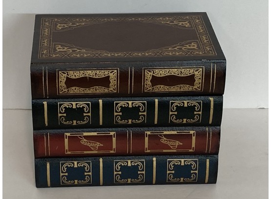 Vintage Wooden Books Keepsake Box