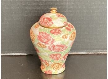 Vintage Cupido And Company Chintz Porcelain Vanity Jar