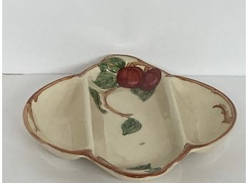 Vintage Franciscan California Pottery Appleware Divided Serving Dish