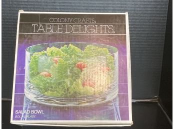 Large Glass Salad Bowl (NIB)
