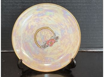 Vintage Hutschenreuter Selb Bavaria Small Hand Painted Artist Signed Lustre Plate