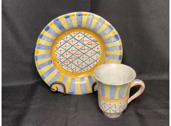 MacKenzie Childs Pottery Bowl & Mug