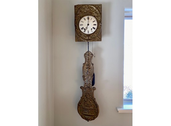 Early 19th C. French Bronze Wall Clock