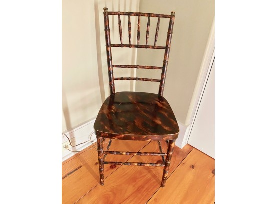Faux Bamboo Painted Side Chair