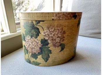 Victorian Wall Paper Covered Lidded Box