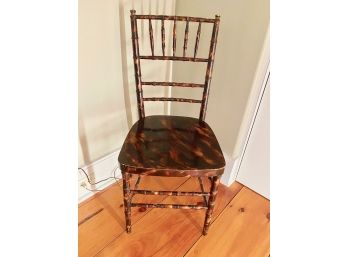 Faux Bamboo Painted Side Chair