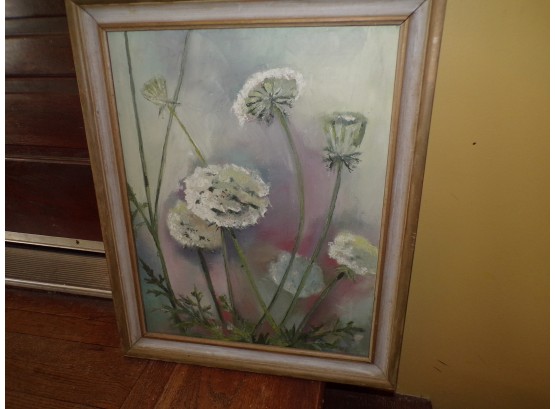 Floral Oil On Canvas Signed
