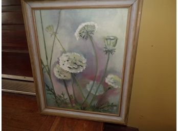 Floral Oil On Canvas Signed