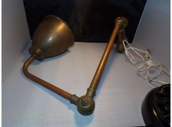 Brass Industrial Lamp With Wall Mount