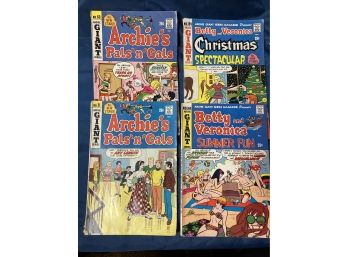 ARCHIE GIANT SERIES 2 Archies Pals N Gals, Bety And Veronicas Christmas, Betty And Veronica Summer Fun