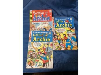 LITTLE ARCHIE GIANT Comic Book 2 Books Of The Adventures Of Little Archie And 1 Of The World Of Archie 1969