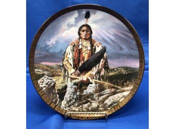 Sitting Bull Porcelain Plate By Franklin Mint