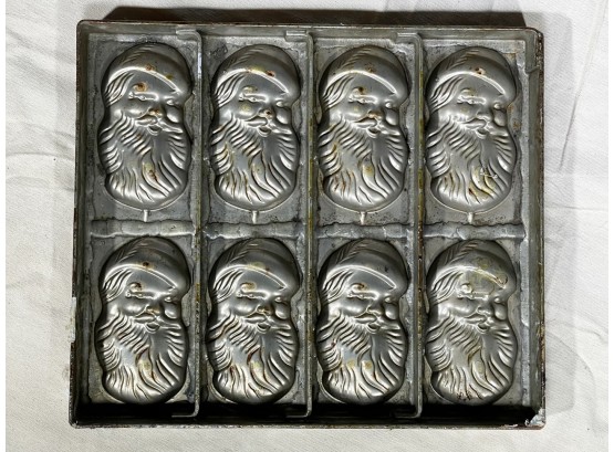 An Antique Factory Chocolate Mold - Large Santa
