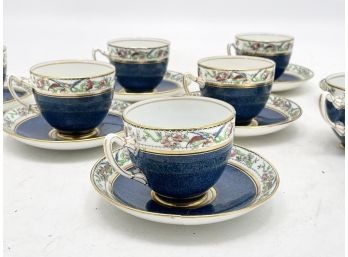 Antique English Porcelain Teacups And Saucers