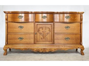 A Victorian Style Oak Dresser By Lexington Furniture
