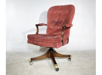 A Vintage Upholstered Executive Chair By Smith & Watson Of NY