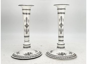 A Pair Of Mottahedeh Candlesticks