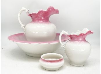 An Antique Bonita Porcelain Wash Basin Set