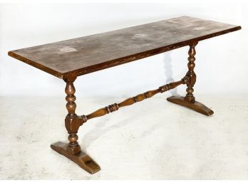 An Antique Turned Hickory Console