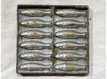 An Antique Factory Chocolate Mold - Fish Themed