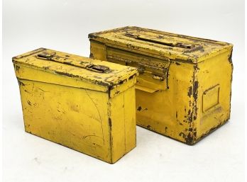 A Pair Of Vintage Ammunition Cases