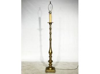 A Vintage Brass Floor Lamp