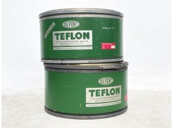 Two HUGE Vintage 1960's Teflon Industrial Containers - Great As Plant Stands Or Ottomans