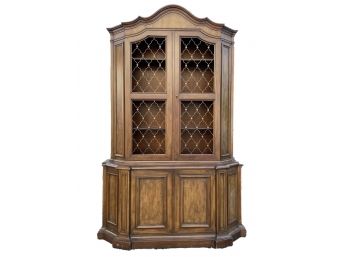 A Gorgeous Paneled Hard Wood China Cabinet