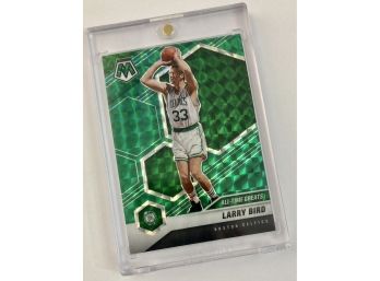 Larry Bird '20-21 Panini-Mosaic Green Prizm Refractor Card