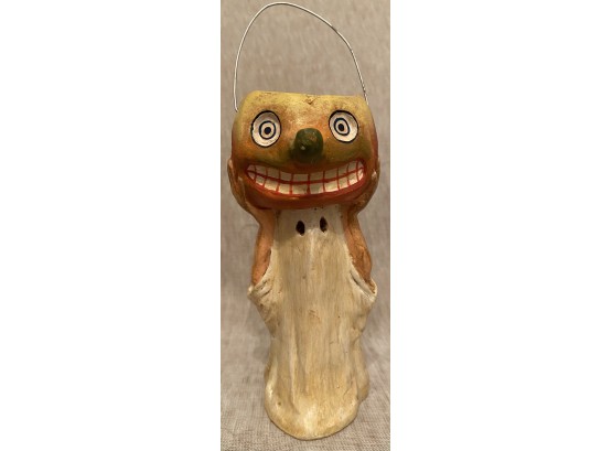 Retro Halloween Ghost Carrying Pumpkin Figurine Jack-O-Lantern Spirit Resin Composition
