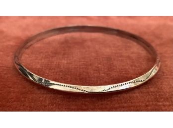 Vintage Navajo Solid Sterling Silver Carinated Bangle Bracelet Lot B Heavy