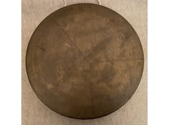 Vintage 12 Inch Rustic Brass Dinner Gong Matte Patina No Mallet Unmarked