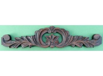 20.5' Wide By 4.5' High Antique DECORATIVE CARVED WOOD PIECE
