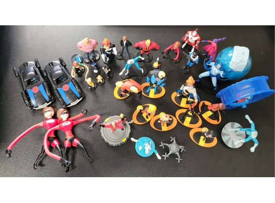 Collection Of Disney/Pixar The Incredibles Figures And Toys