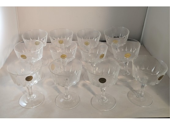 12 Salem French Terry Champagne/sherbet Glasses