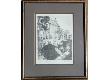 Beautiful Framed & Matted Print Of A  Pencil Sketch Artwork