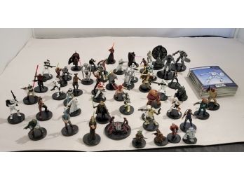 Collection Of Star Wars Figures And Cards