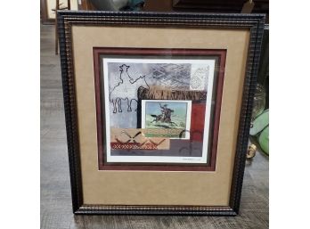 Bronco - Beautiful Frame & Multi-level Matted Collage - Western Theme Print By Bernsen / Tunick